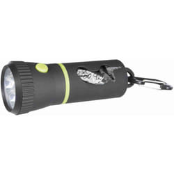 Lampe led avec distributeur de sachets - 17cm 1 rouleau de 20 sacs m noir