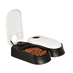 TRIXIE 24372 gamelle et abreuvoir pour chiens et chats Plastique Noir, Blanc Chien Distributeur automatique pour animaux de compagnie
