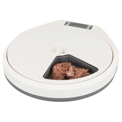 TRIXIE 24384 gamelle et abreuvoir pour chiens et chats Plastique Crème, Gris Universel Combinaison de mangeoires et d’abreuvoirs automatiques pour animaux de compagnie