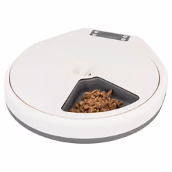 TRIXIE 24384 gamelle et abreuvoir pour chiens et chats Plastique Crème, Gris Universel Combinaison de mangeoires et d’abreuvoirs automatiques pour animaux de compagnie