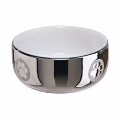 TRIXIE 24799, Chat, Vitrocéramique, Argent, Blanc, Ensemble gamelles pour animaux de compagnie, Image, 0,3 L