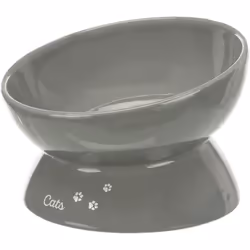 TRIXIE Gamelle augmentee en ceramique - XXL - 0,35 l - O 17 cm - Gris - Pour chien