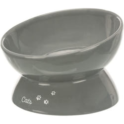 TRIXIE Gamelle augmentee en ceramique - XXL - 0,35 l - O 17 cm - Gris - Pour chien