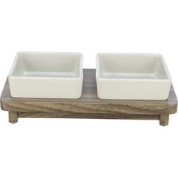 TRIXIE Set de gamelles CityStyle, en céramique/MDF