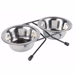 Lot de 3 de 2 gamelles pour chat en acier inoxydable et métal Trixie
