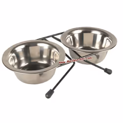 Lot de 3 de 2 gamelles pour chien en acier inoxydable et métal Trixie