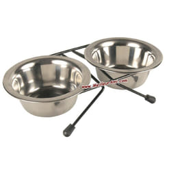 Lot de 3 de 2 gamelles pour chien en acier inoxydable et métal Trixie