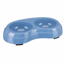 TRIXIE 24967, Chien, Plastique, Bleu, Ensemble gamelles pour animaux de compagnie, Monochromatique, 0,2 L