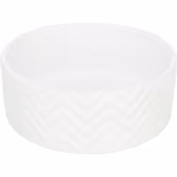 TRIXIE 25025, Chien, Vitrocéramique, Blanc, Gamelle à nourriture pour animaux de compagnie, Monochromatique, 1,6 L