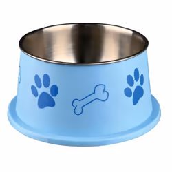 TRIXIE 25247, Chien, Plastique, Acier inoxydable, Bleu, Image, 0,9 L, 19 cm