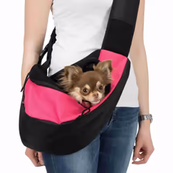 TRIXIE Sac frontal Sling - 50 x 25 x 18 cm - Rose et noir - Pour chien
