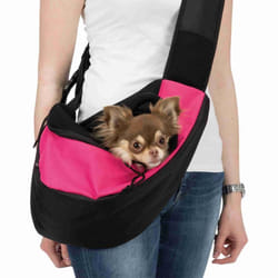 TRIXIE Sac frontal Sling - 50 x 25 x 18 cm - Rose et noir - Pour chien