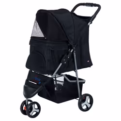 TRIXIE 28958 poussette pour animaux de compagnie 11 kg Chien Noir Métal Polyester Pliable
