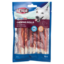 TRIXIE Denta Fun Duck Chewing Rolls Chien Friandises Canard 80 g