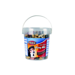 Friandises Bony Mix - Poulet, jambon, bœuf Désignation : Bony Mix Conditionnement : 500 gr Trixie 31496
