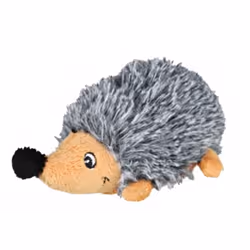 TRIXIE Plush Hedgehog for Dogs, Chien, Jouet en peluche, Marron, Gris, Peluche, 120 mm