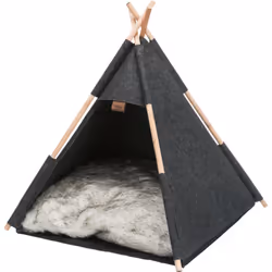 TRIXIE Tipi, Panier refuge pour animaux de compagnie, Intérieure, Chat, Anthracite, Triangulaire, Monochromatique