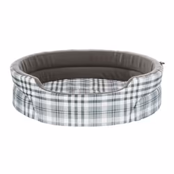 TRIXIE Lit Lucky, Intérieure, Chat, Gris, Blanc, Ovale, Motif, Polyester