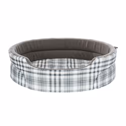 TRIXIE 37023, Lit ovale pour animaux de compagnie, Intérieure, Chien, Gris, Blanc, Ovale, Motif