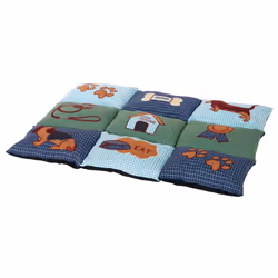 TRIXIE Patchwork Chien Microfibre, Polyester Bleu, Vert