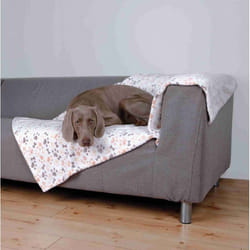 TRIXIE Decke Lingo Chien Polyester Beige, Blanc