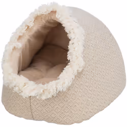 TRIXIE Abri Boho, Panier refuge pour animaux de compagnie, Intérieure, Chat, Beige, Ovale, Motif