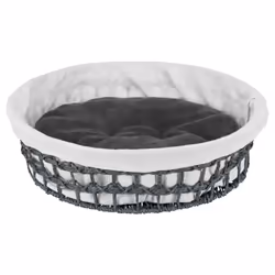 TRIXIE 38405, Panier lit pour animaux de compagnie, Intérieure, Chat (animal) / Chien, Gris, Blanc, Rond, Monochromatique