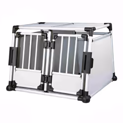 TRIXIE 39345, Caisse de transport rigide pour animaux de compagnie, Caisse de transport voiture, Chien, Charge avant, Gris, A ...