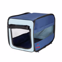 TRIXIE 39692, Sac en toile pour animaux de compagnie, Niche de transport d'animal de compagnie, Chien, Charge avant, Bleu, Mo ...