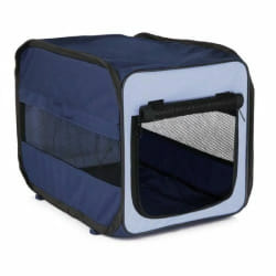 TRIXIE Transport Souple Twister - Bleu Foncé/Beige