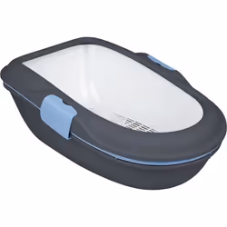 TRIXIE Berto, Chat, Toilettes ouvertes pour animaux de compagnie, Gris, Blanc, 390 mm, 590 mm, 220 mm