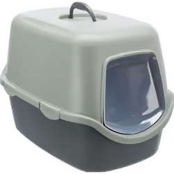 TRIXIE Vico, Chat, Toilettes couvertes pour animaux de compagnie, Vert, Gris, Plastique, Fermoir, 400 mm