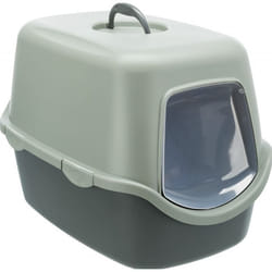 TRIXIE Vico Chat Toilettes couvertes pour animaux de compagnie Vert, Gris