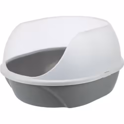 TRIXIE Simao, Chat, Toilettes ouvertes pour animaux de compagnie, Gris, Blanc, Plastique, 480 mm, 300 mm