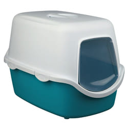 TRIXIE 40275 bac à litière pour chiens et chats Chat Toilettes couvertes pour animaux de compagnie Bleu, Blanc