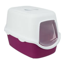 Trixie - Bac a litiere Vico - Couvercle - 40 × 40 × 56 cm - Baie et blanc