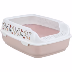 TRIXIE 40399, Chat, Toilettes ouvertes pour animaux de compagnie, Rose, Blanc, Plastique, 380 mm, 200 mm