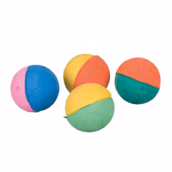 TRIXIE Set of Soft Balls, Chat, Balle, Multicolore, mousse, Caoutchouc, 4,3 cm