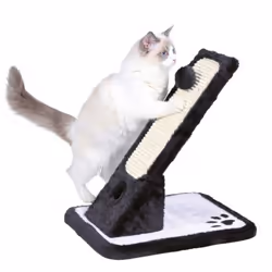 TRIXIE 43115, Panneau griffoir pour chat, Autonome, Noir, Crème, Peluche, Sisal, 300 mm