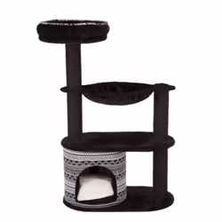 TRIXIE 43466, Poteau du griffoir pour chat, Autonome, Noir, Blanc, Peluche, Sisal, 9 cm