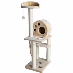 TRIXIE Salamanca, Tour griffoir pour chat, Autonome, Beige, 400 mm, 500 mm, 1380 mm