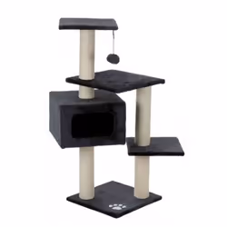 TRIXIE 43787, Tour griffoir pour chat, Autonome, Anthracite, Peluche, 1090 mm