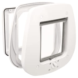 Chatiere - 4 positions - Pour porte verre - 27 x 26 cm - Blanc