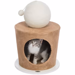 TRIXIE 44413, Boule griffoir pour chat, Autonome, Taupe, Bois, Jute, 36 cm