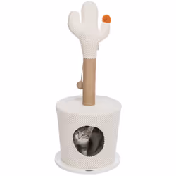 TRIXIE 44414, Poteau du griffoir pour chat, Autonome, Marron, Blanc, Bois, Polyester, 36 cm