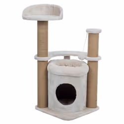TRIXIE 44436, Tour griffoir pour chat, Autonome, Beige, Marron, Peluche, Jute, 400 mm