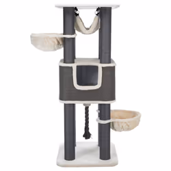 TRIXIE 44674, Tour pour animaux de compagnie, Intérieure, Chat, Crème, Gris, Carré, Monochromatique