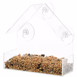 Mangeoire pour panneau de fenêtre. Permet d'observer les oiseaux sauvages depuis votre intérieur. Facile à fixer avec les ven ...