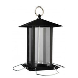 TRIXIE 55621 mangeoire pour oiseau Noir, Transparent Métal Support