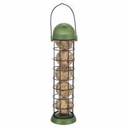 Lot de 3 mangeoires pour oiseaux boule de graisse avec toit plastique en métal Trixie